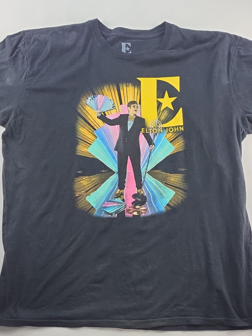 Elton John Farewell Yellow Brick Road Tour Graphic T-Shirt Black 2XL
